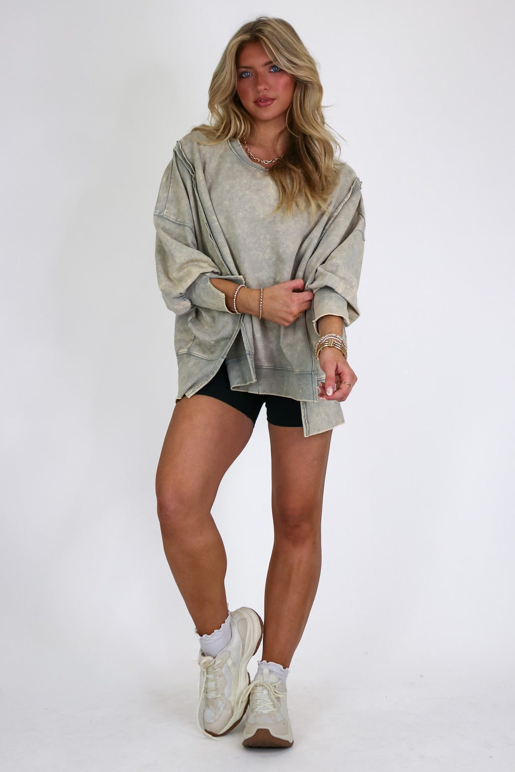 August Glow Acid Wash Pullover