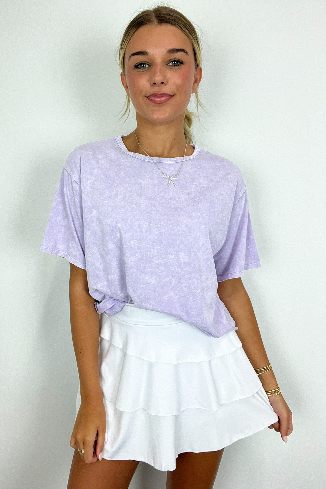 Vintage Lavender / S Aurora Nights Mineral Washed Short Sleeve Top - BACK IN STOCK - Madison and Mallory