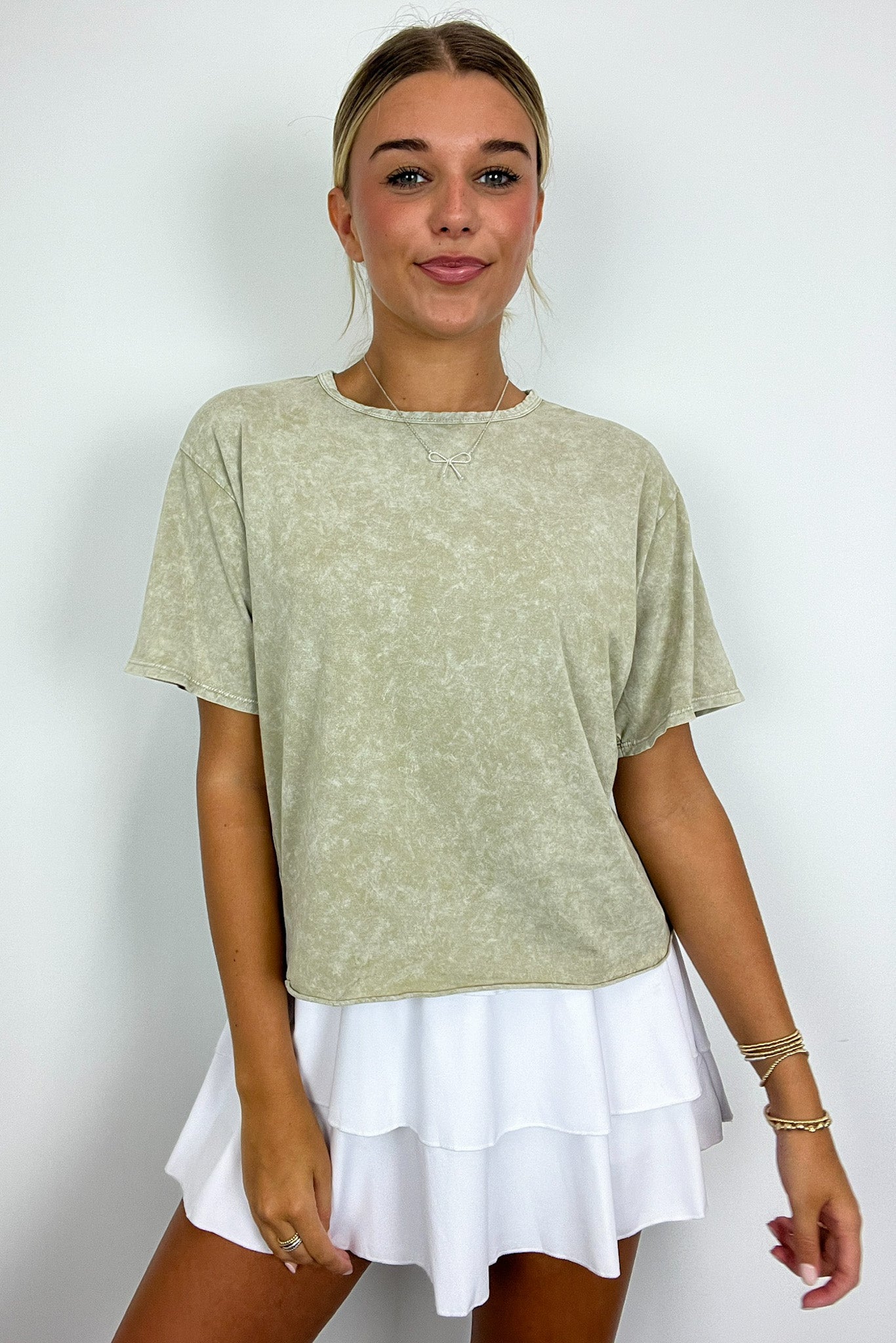  Aurora Nights Mineral Washed Short Sleeve Top - BACK IN STOCK - Madison and Mallory