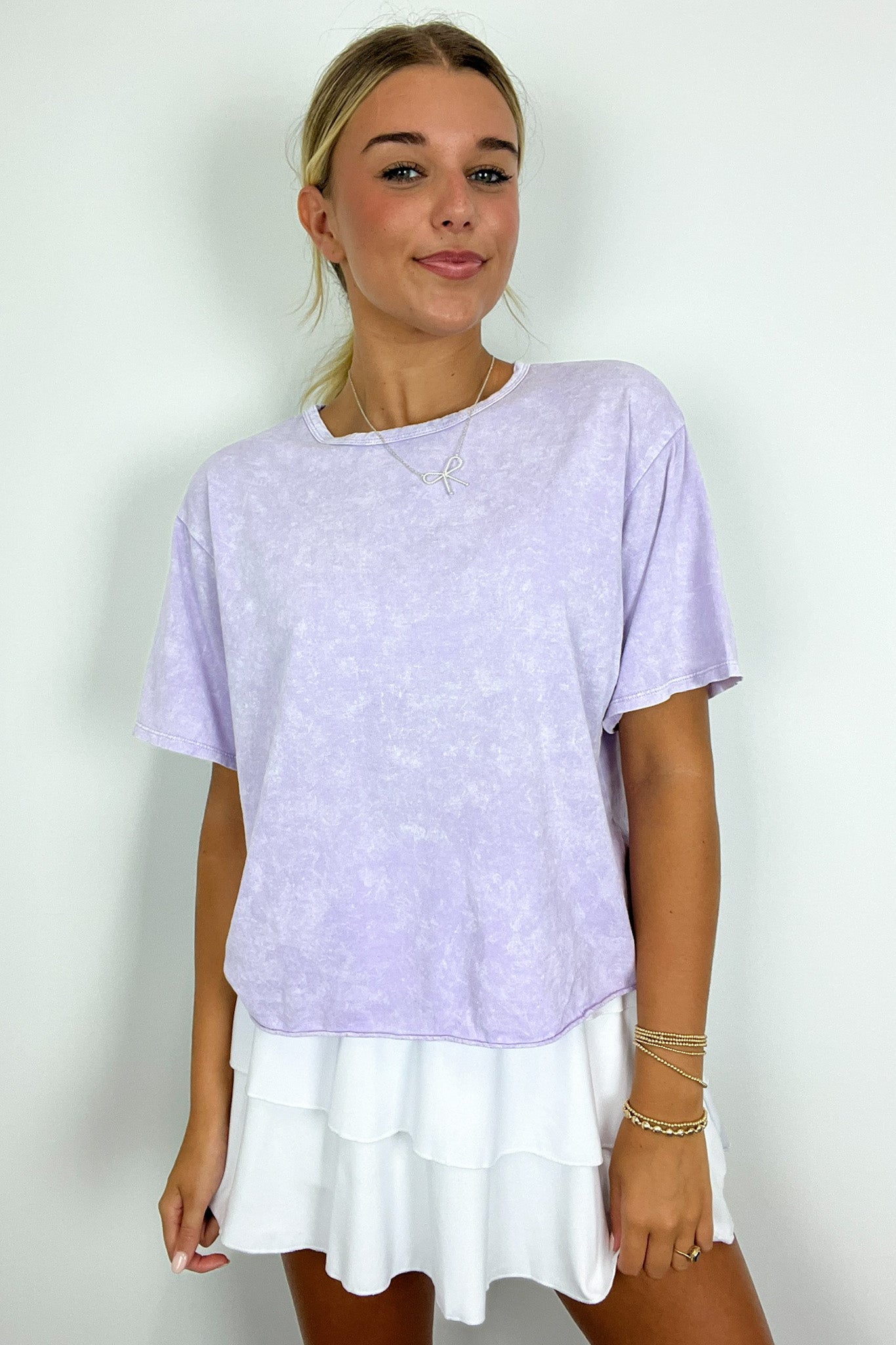  Aurora Nights Mineral Washed Short Sleeve Top - BACK IN STOCK - Madison and Mallory