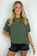 Aurora Short Sleeve Relaxed Top - FINAL SALE - Madison and Mallory