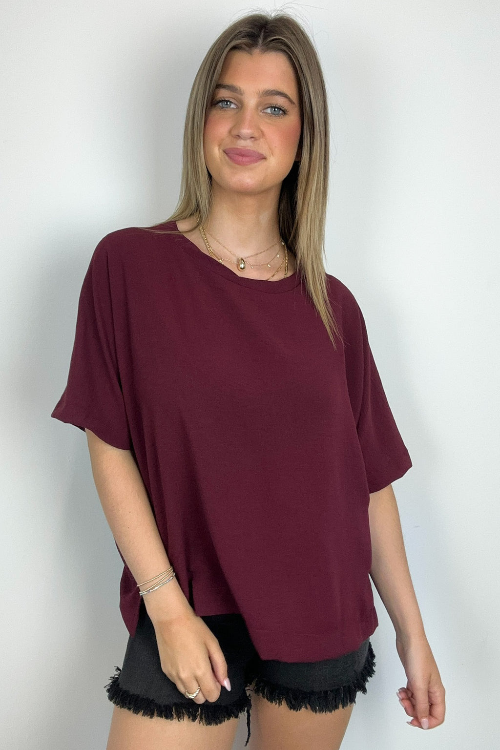 Aurora Short Sleeve Relaxed Top - FINAL SALE - Madison and Mallory