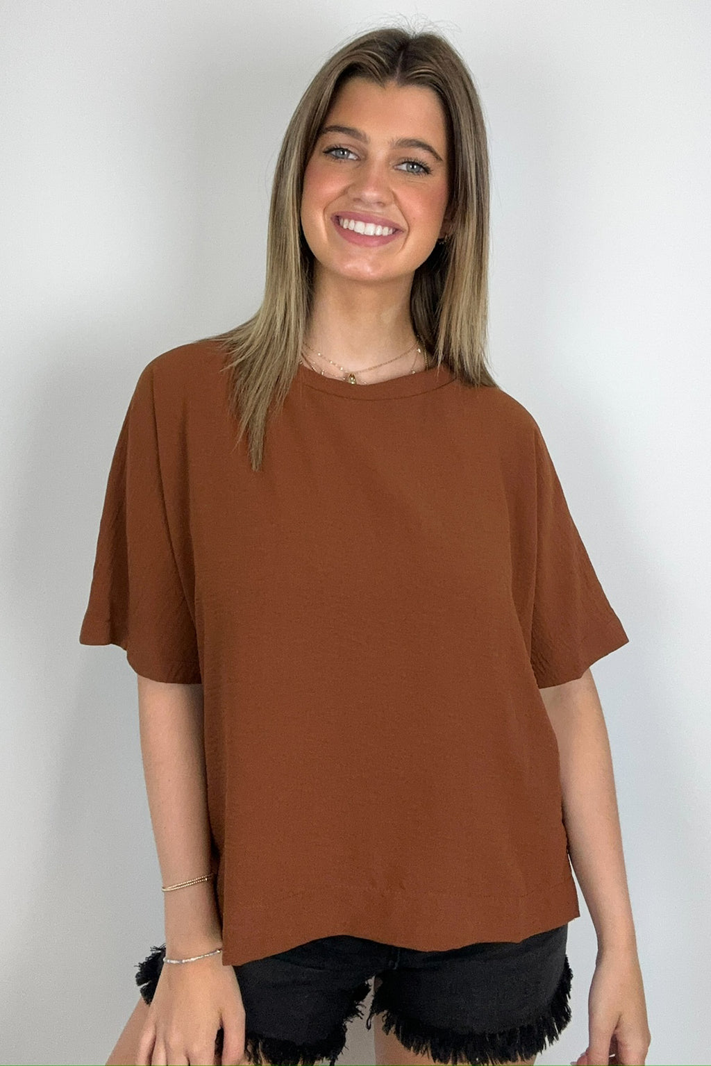 Aurora Short Sleeve Relaxed Top - FINAL SALE - Madison and Mallory