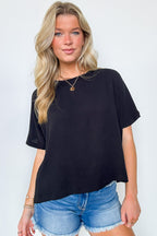 Aurora Short Sleeve Relaxed Top - FINAL SALE - Madison and Mallory