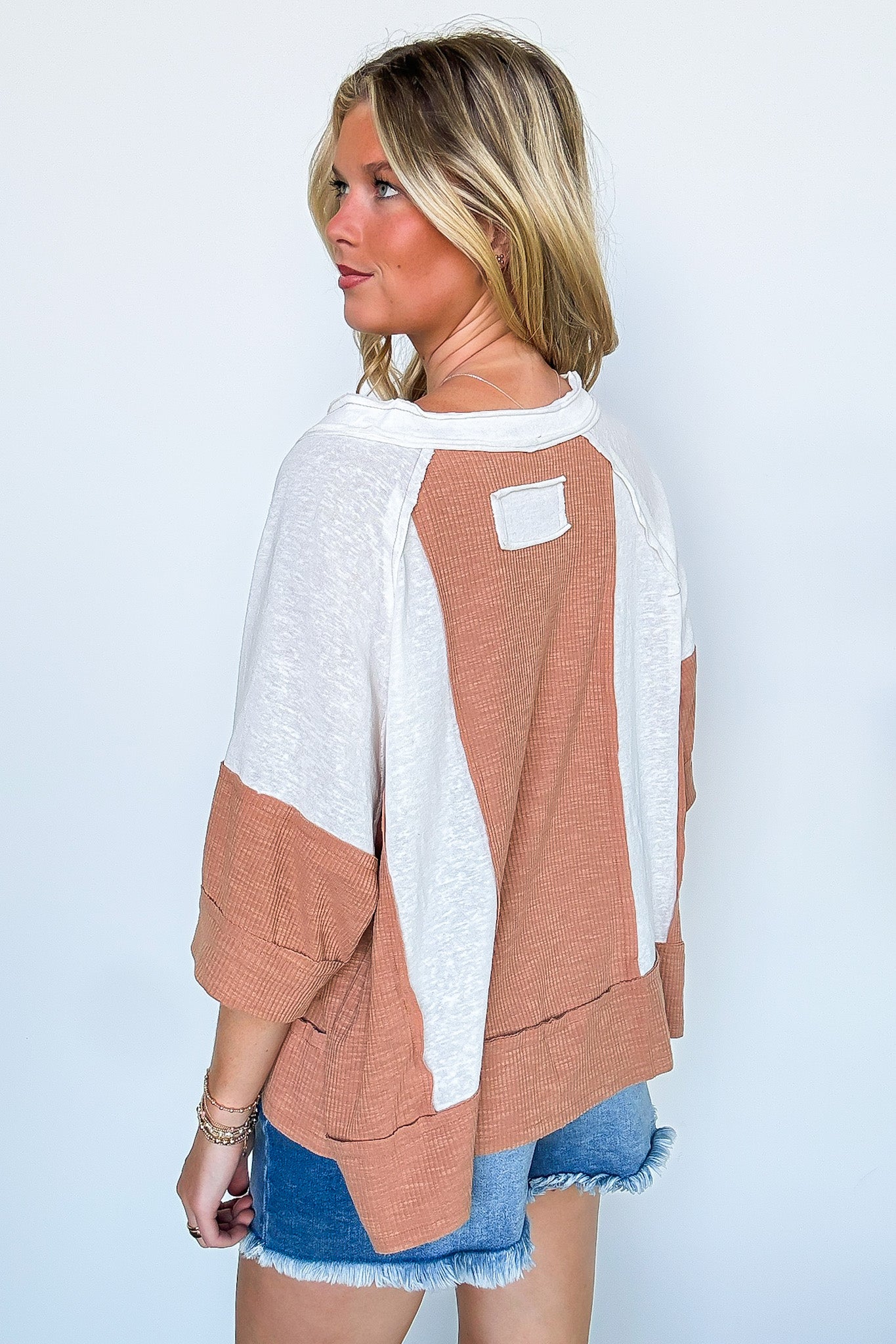 Aurora Dreams Oversized Color Block Contrast Top - BACK IN STOCK - Madison and Mallory