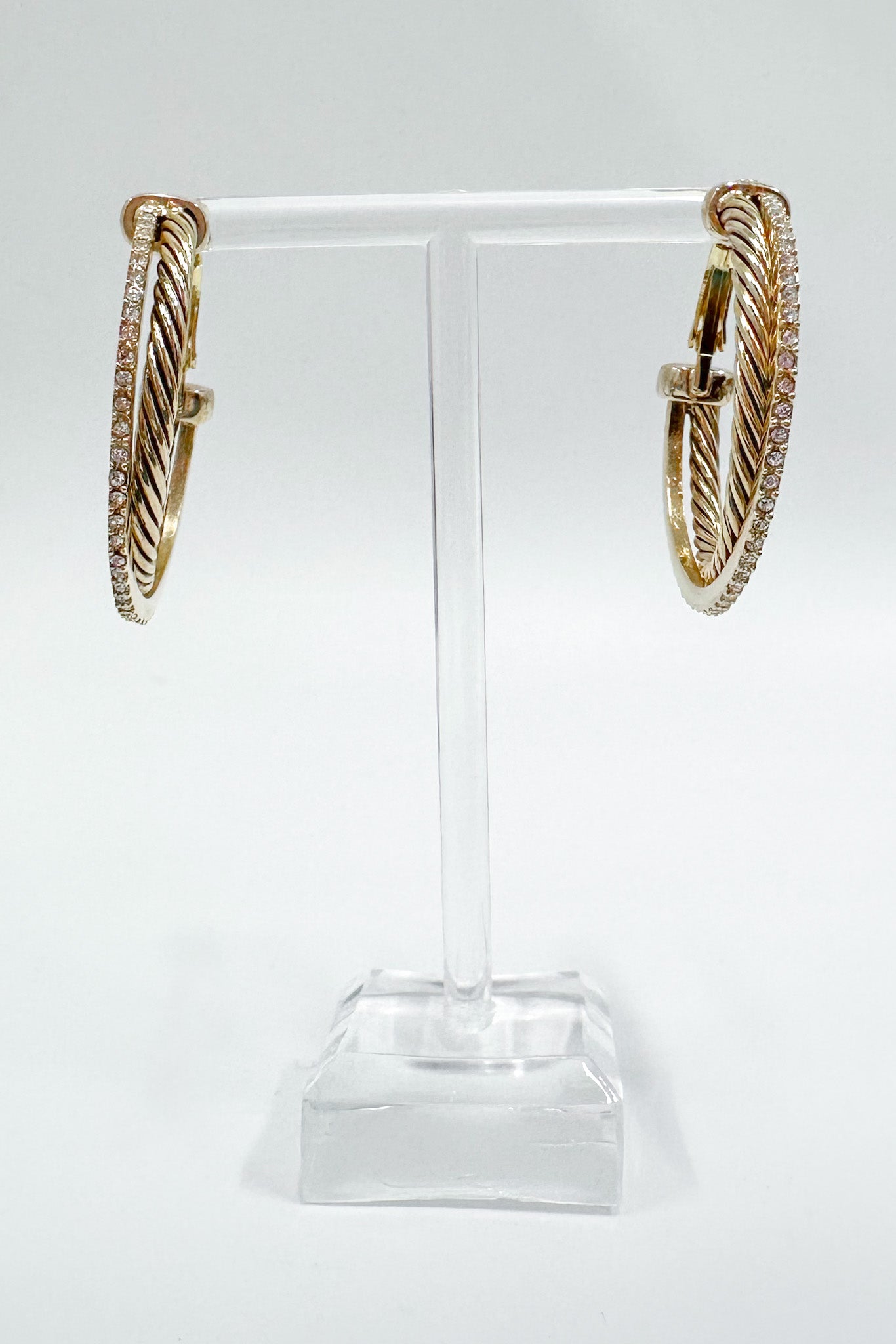  Avani Twisted Crystal and Cable Hoop Earrings - Madison and Mallory