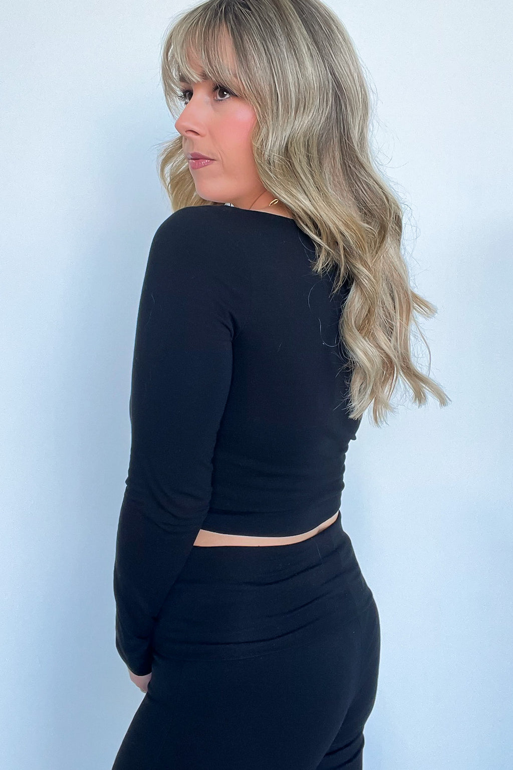  Ayanah Long Sleeve Double Layer Top - FINAL SALE - Madison and Mallory