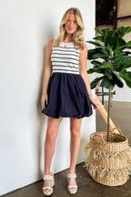 Aylie Striped Knit Bubble Hem Dress - FINAL SALE - Madison and Mallory