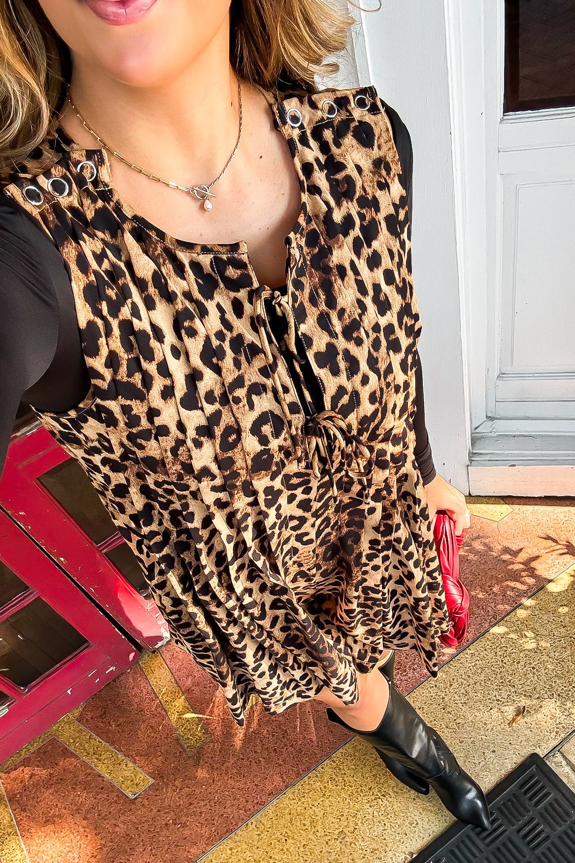 Fierce Form Animal Print Tie Front Romper - Madison and Mallory