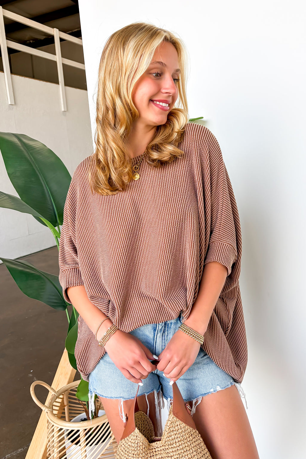 Soft Motion Ribbed Knit Top