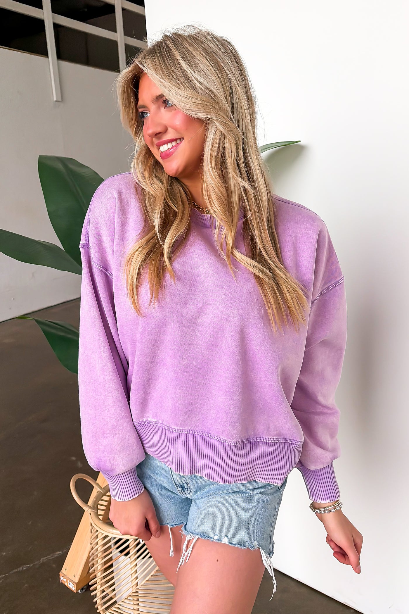 Refined Relaxation Acid Wash Pullover - BACK IN STOCK
