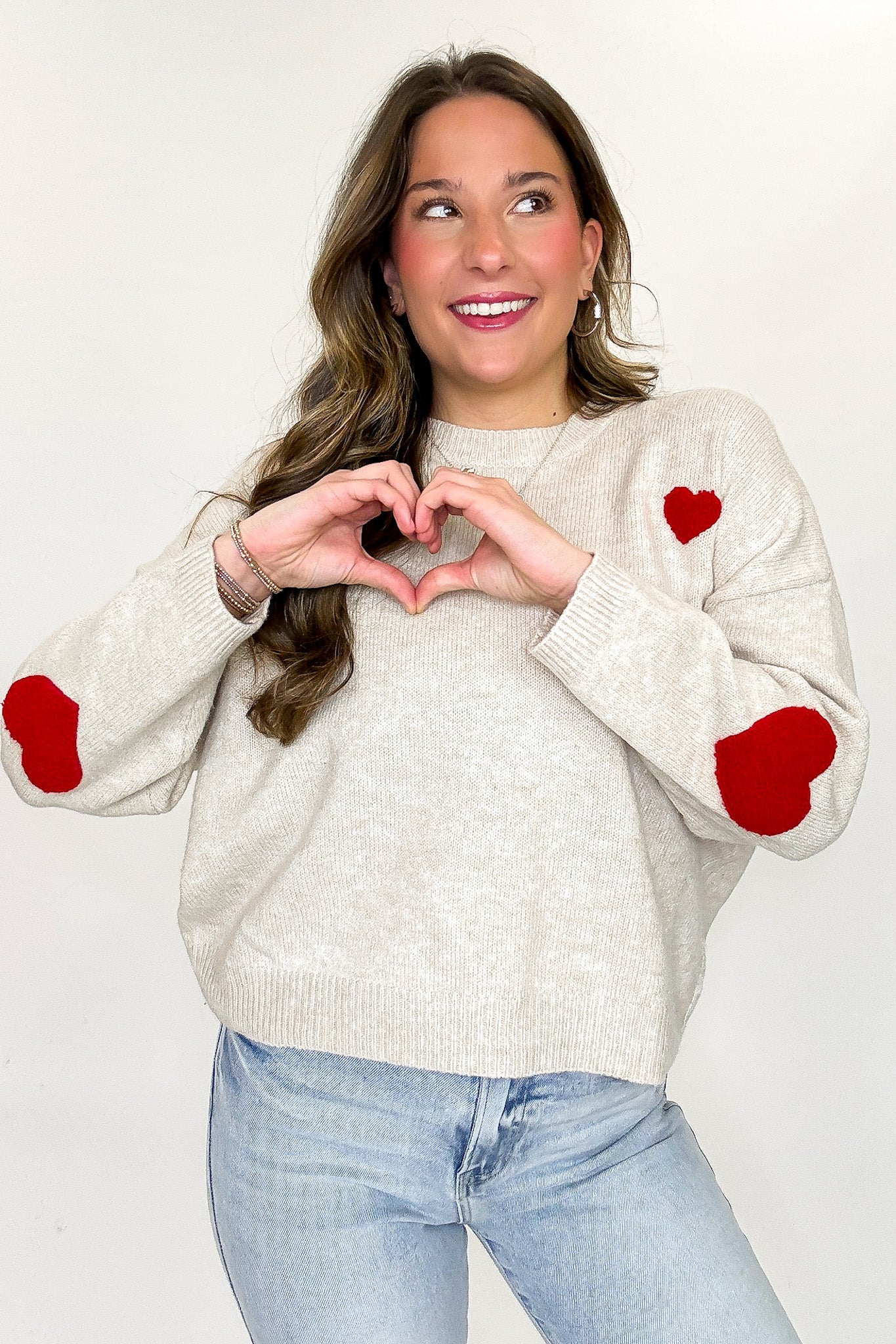 BE HAPPY Multicolor Graphic Patch Sweater - FINAL SALE - Madison and Mallory