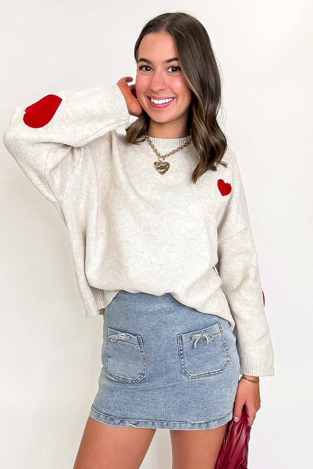 BE HAPPY Multicolor Graphic Patch Sweater - FINAL SALE - Madison and Mallory