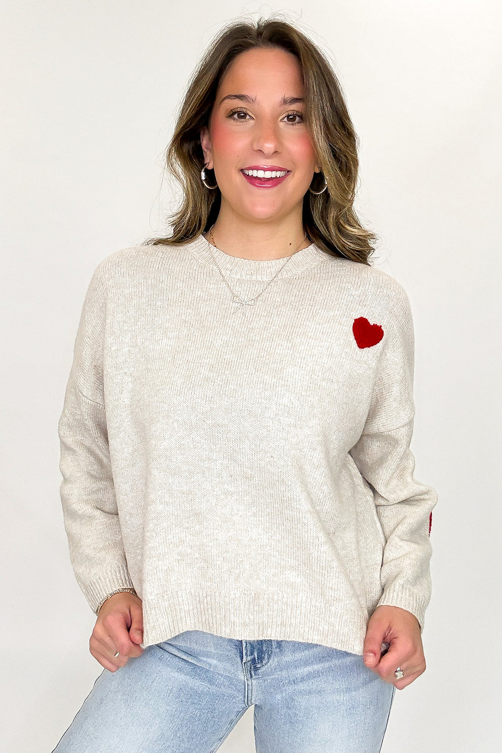 BE HAPPY Multicolor Graphic Patch Sweater - FINAL SALE - Madison and Mallory