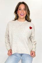 BE HAPPY Multicolor Graphic Patch Sweater - FINAL SALE - Madison and Mallory