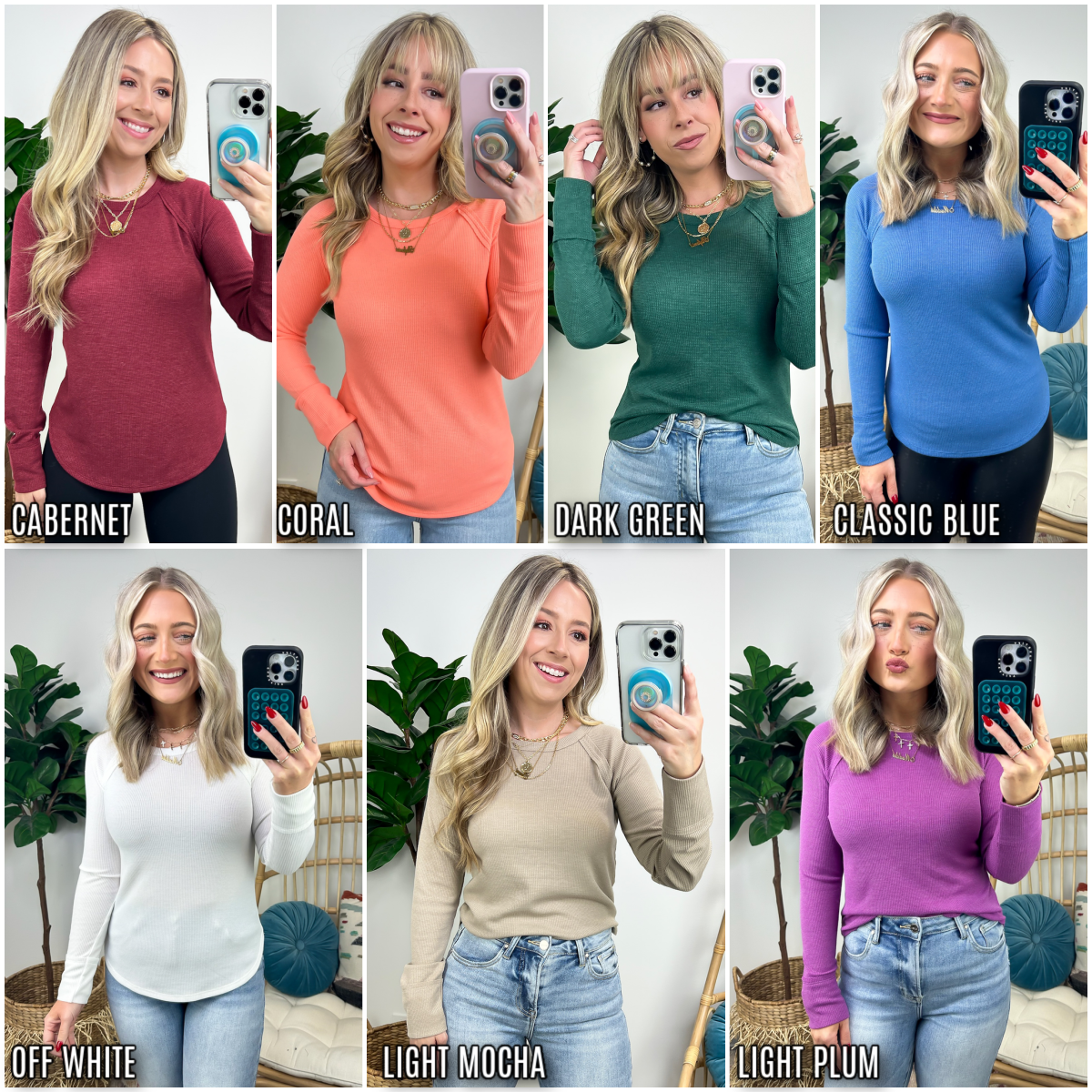  Briallyn Waffle Knit Raglan Top - FINAL SALE - Madison and Mallory