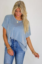 Beatryx Two-Tone Rib Knit Oversized Top - Madison and Mallory