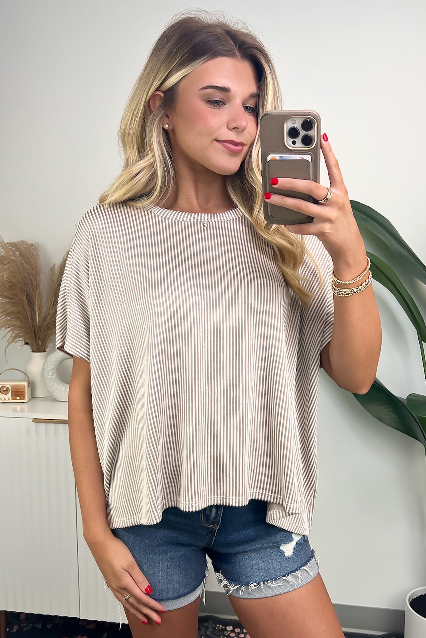  Beatryx Two Tone Rib Knit Oversized Top - BACK IN STOCK - Madison and Mallory