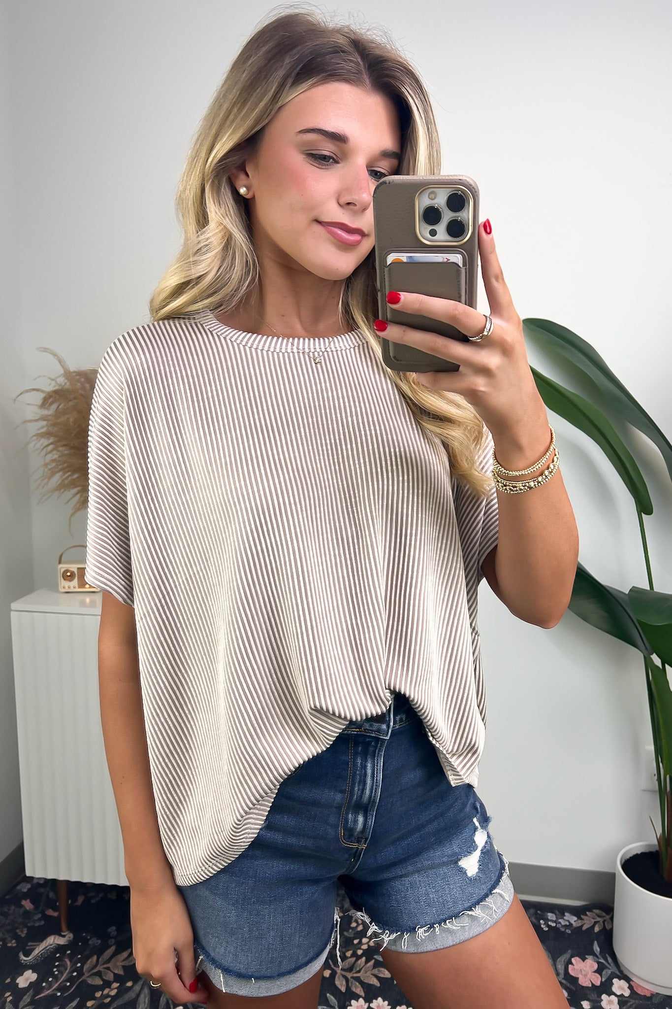 Beatryx Two Tone Rib Knit Oversized Top - BACK IN STOCK - Madison and Mallory