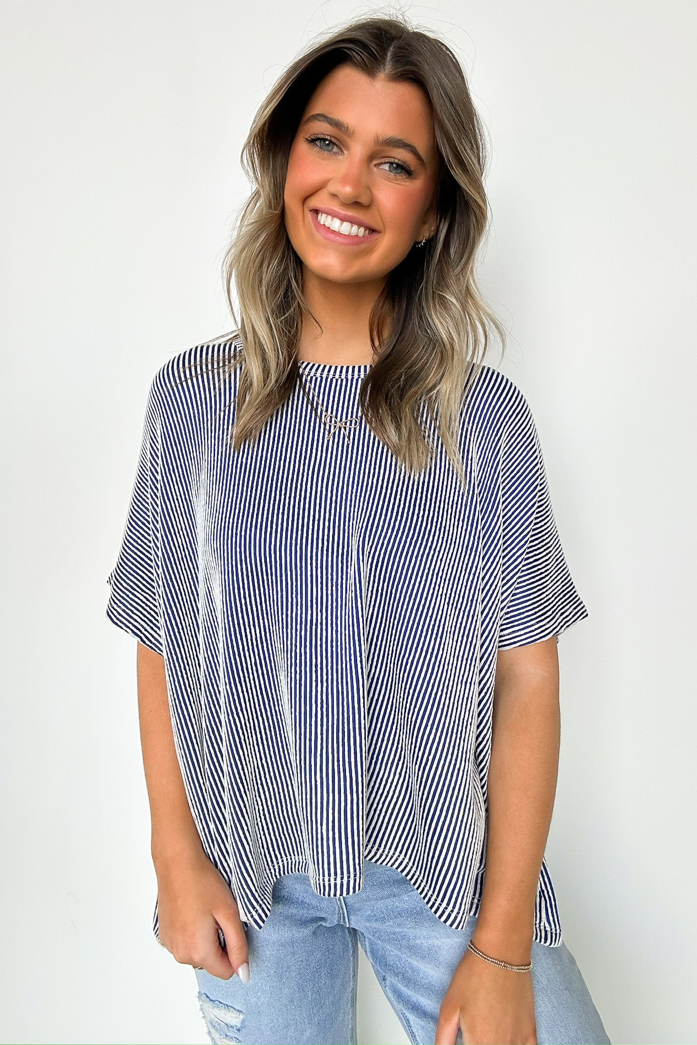  Beatryx Two Tone Rib Knit Oversized Top - BACK IN STOCK - Madison and Mallory