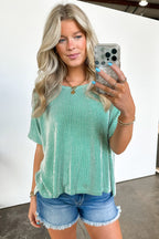  Beatryx Two Tone Rib Knit Oversized Top - BACK IN STOCK - Madison and Mallory
