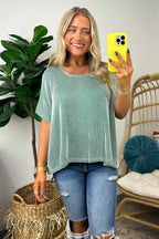  Beatryx Two Tone Rib Knit Oversized Top - BACK IN STOCK - Madison and Mallory