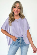 Beatryx Two Tone Rib Knit Oversized Top - BACK IN STOCK - Madison and Mallory