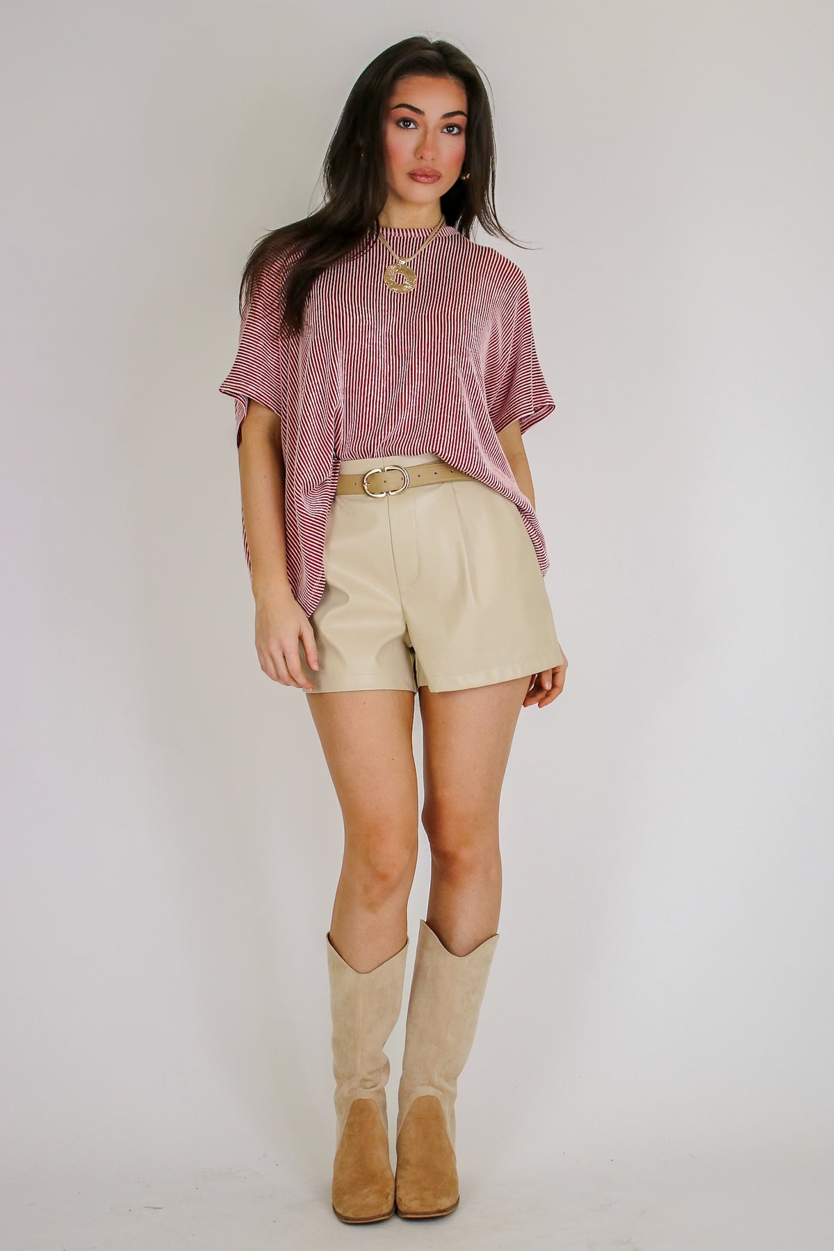 Beatryx Two-Tone Rib Knit Oversized Top - Madison and Mallory