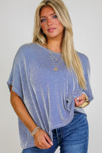 Beatryx Two-Tone Rib Knit Oversized Top