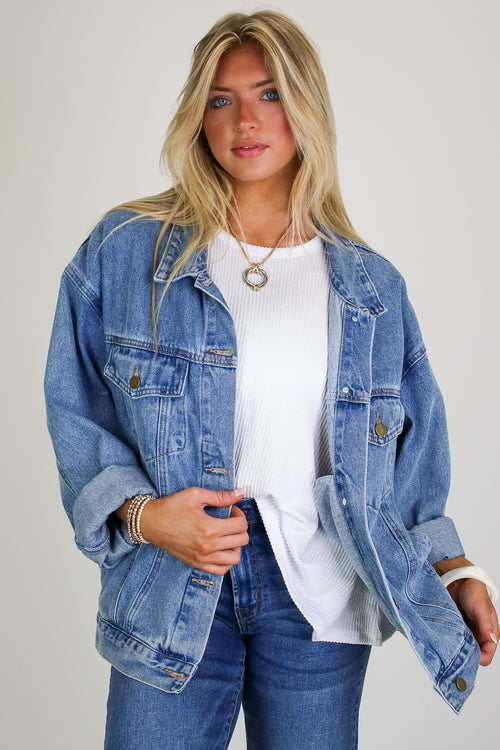 Beatryx Two-Tone Rib Knit Oversized Top