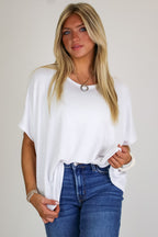 Beatryx Two-Tone Rib Knit Oversized Top - Madison and Mallory