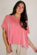 Beatryx Two-Tone Rib Knit Oversized Top - Madison and Mallory
