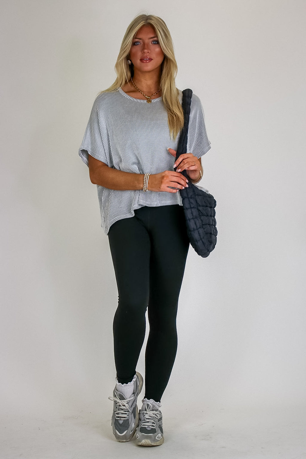 Beatryx Two-Tone Rib Knit Oversized Top - Madison and Mallory