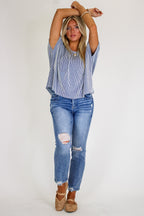 Beatryx Two-Tone Rib Knit Oversized Top - Madison and Mallory