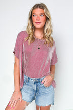 Beatryx Two Tone Rib Knit Oversized Top - BACK IN STOCK