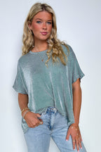 Beatryx Two-Tone Rib Knit Oversized Top - Madison and Mallory