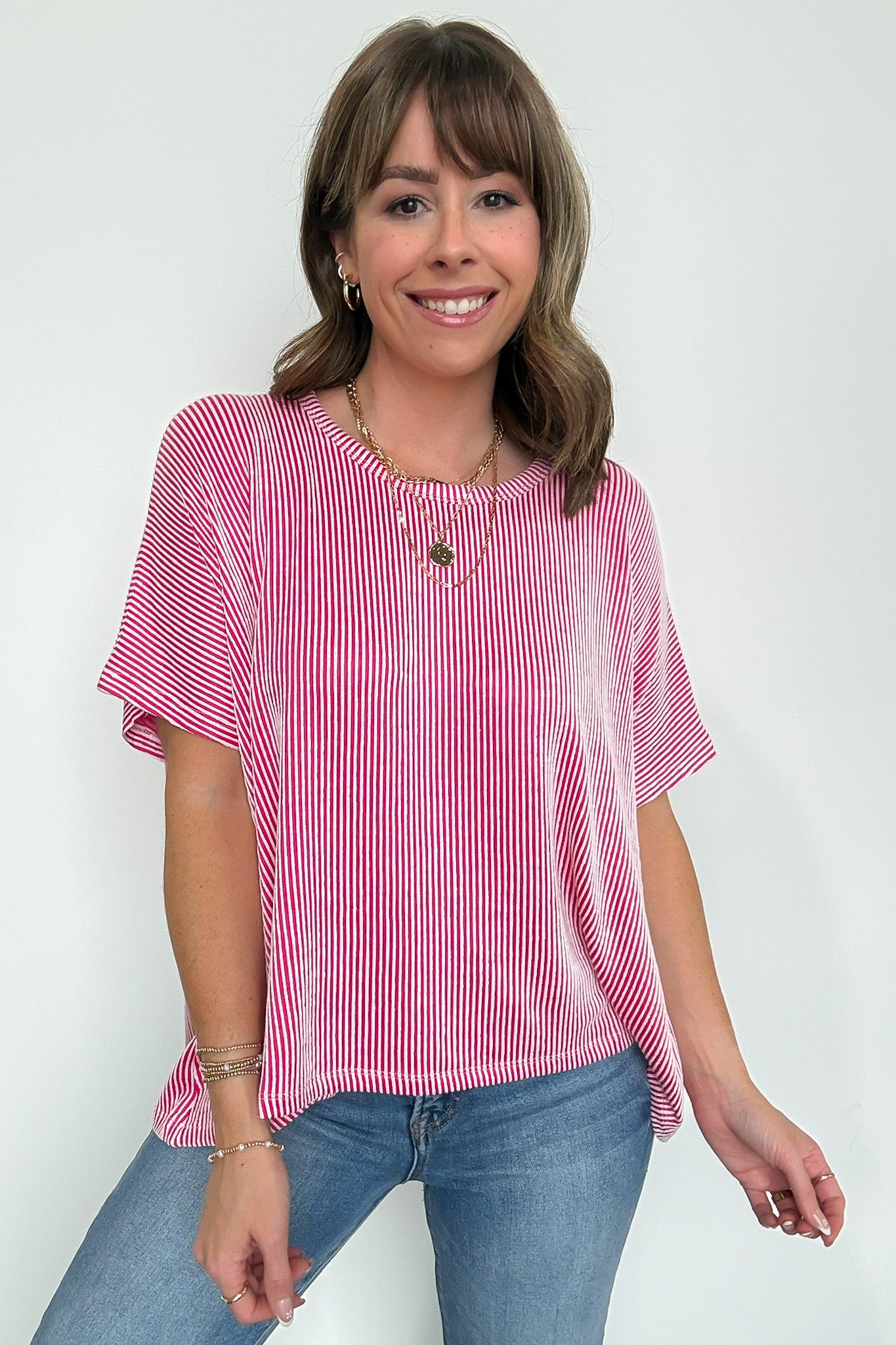  Beatryx Two Tone Rib Knit Oversized Top - BACK IN STOCK - Madison and Mallory