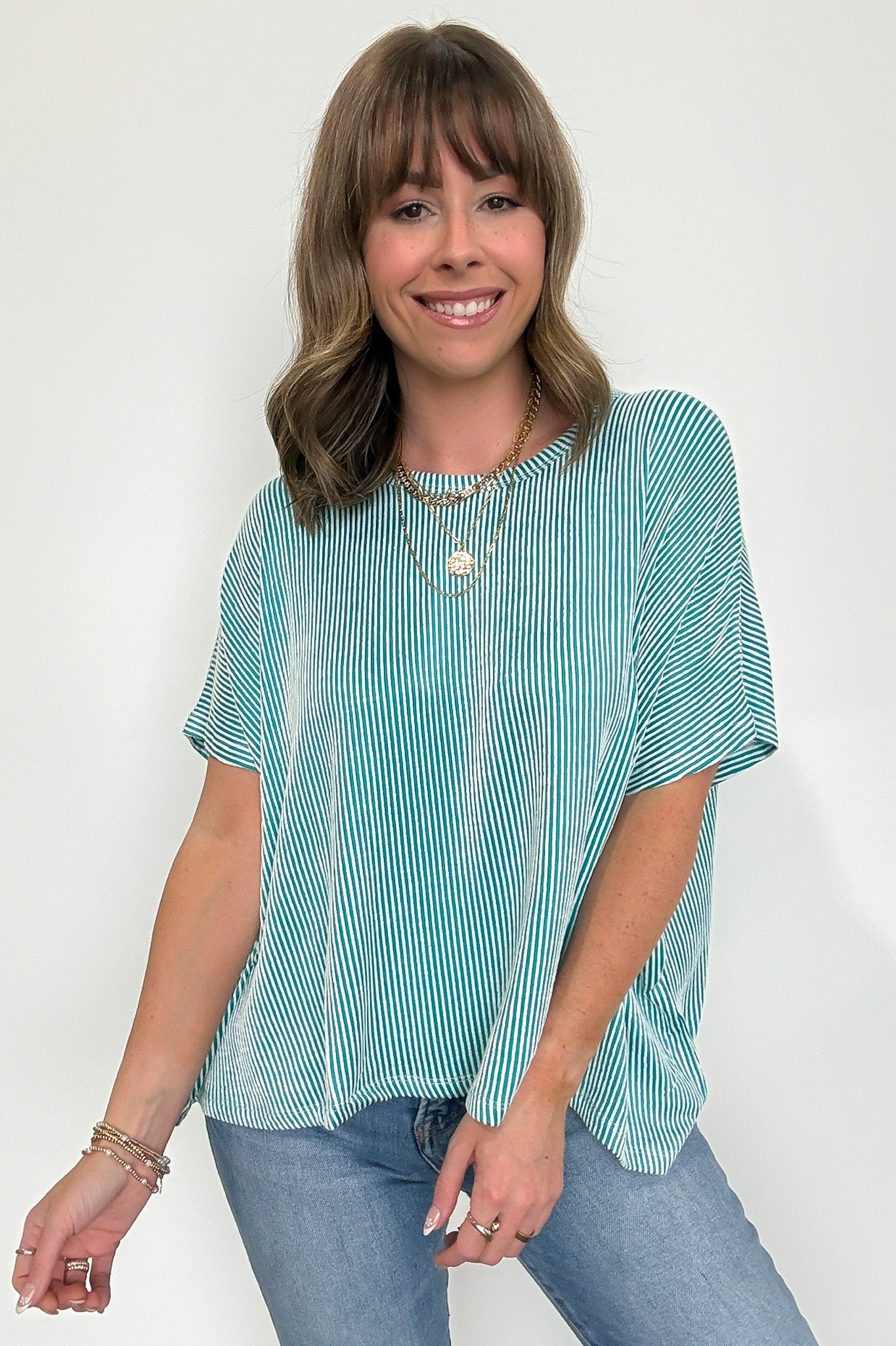  Beatryx Two Tone Rib Knit Oversized Top - BACK IN STOCK - Madison and Mallory