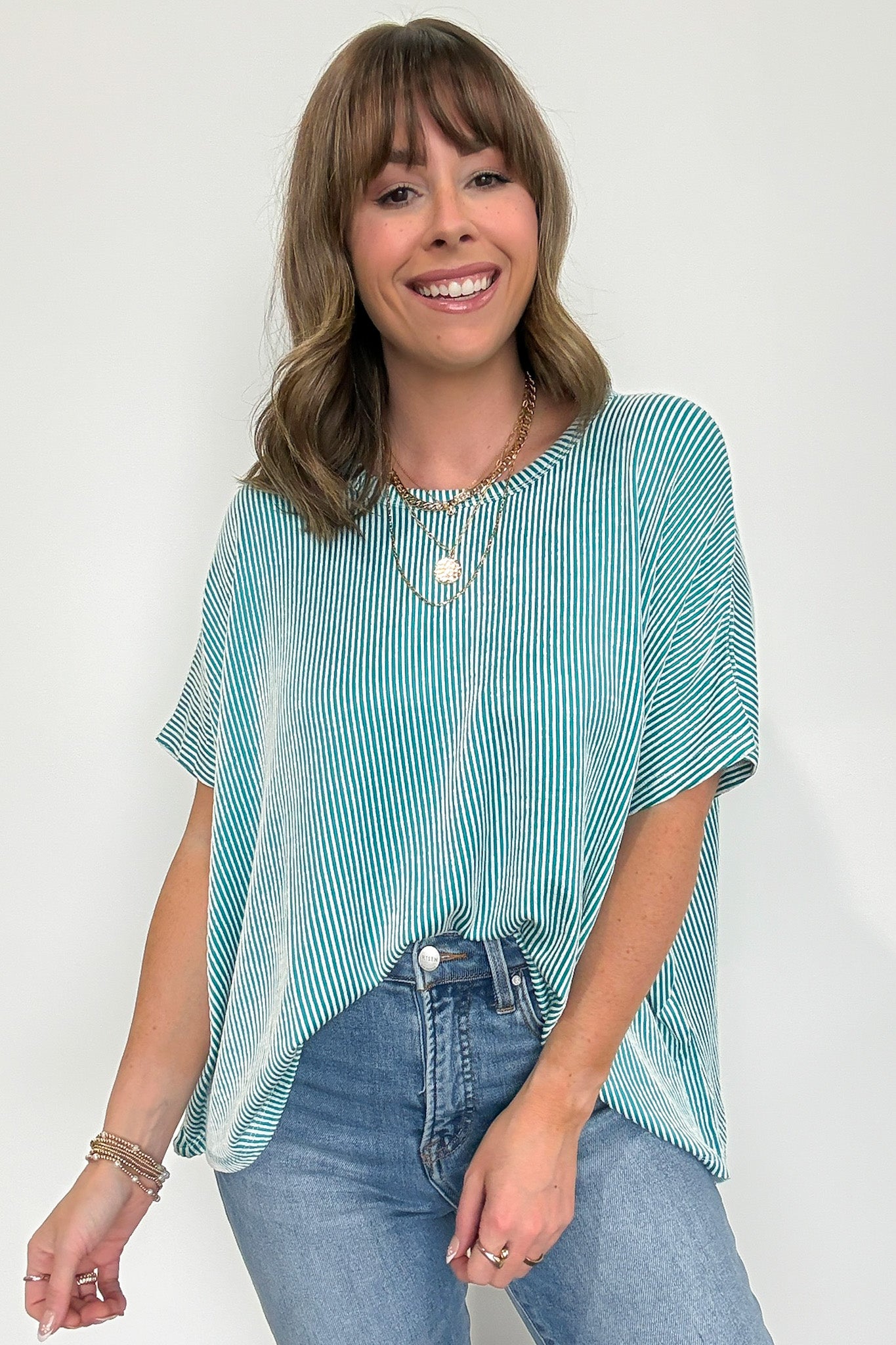  Beatryx Two Tone Rib Knit Oversized Top - BACK IN STOCK - Madison and Mallory