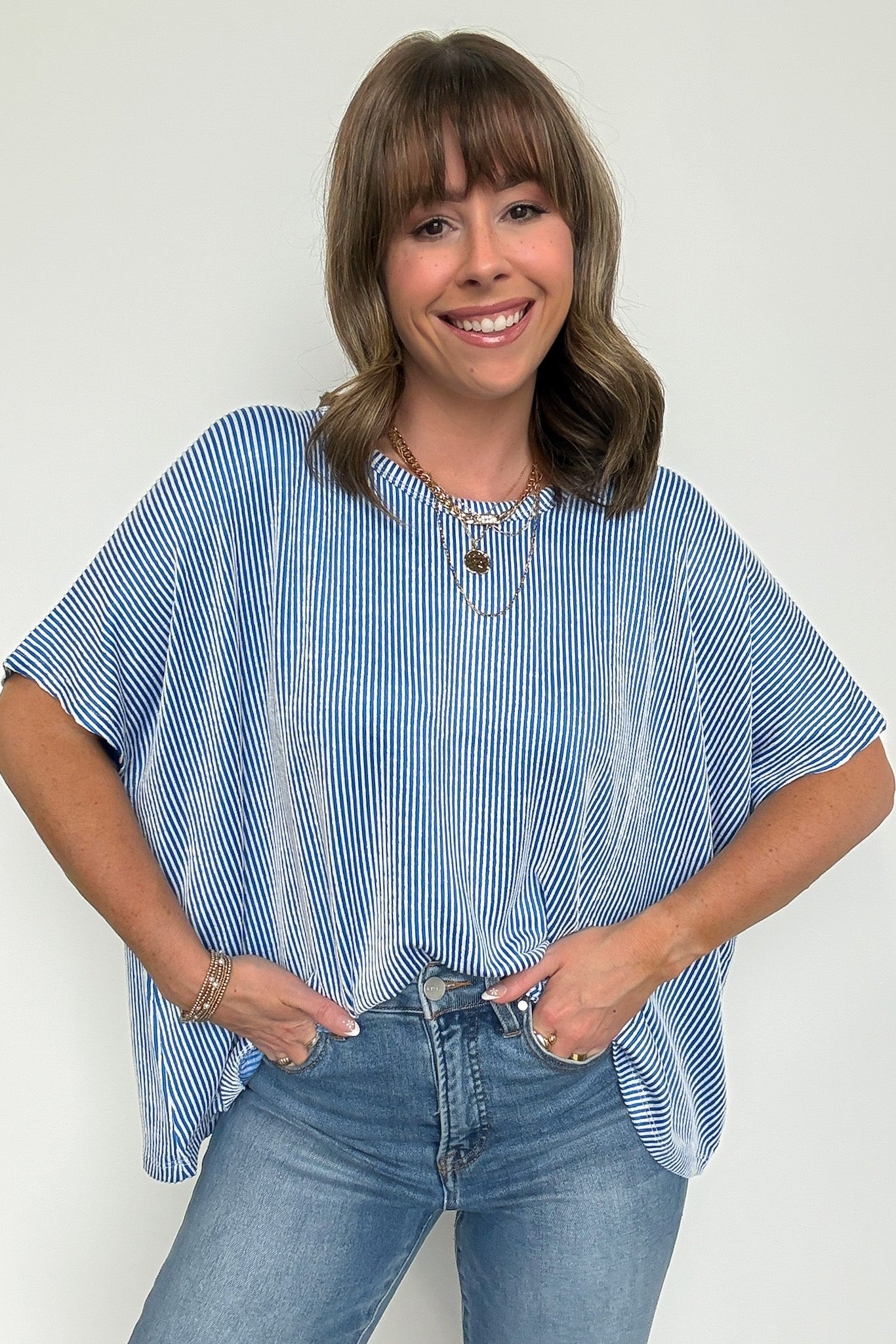  Beatryx Two Tone Rib Knit Oversized Top - BACK IN STOCK - Madison and Mallory