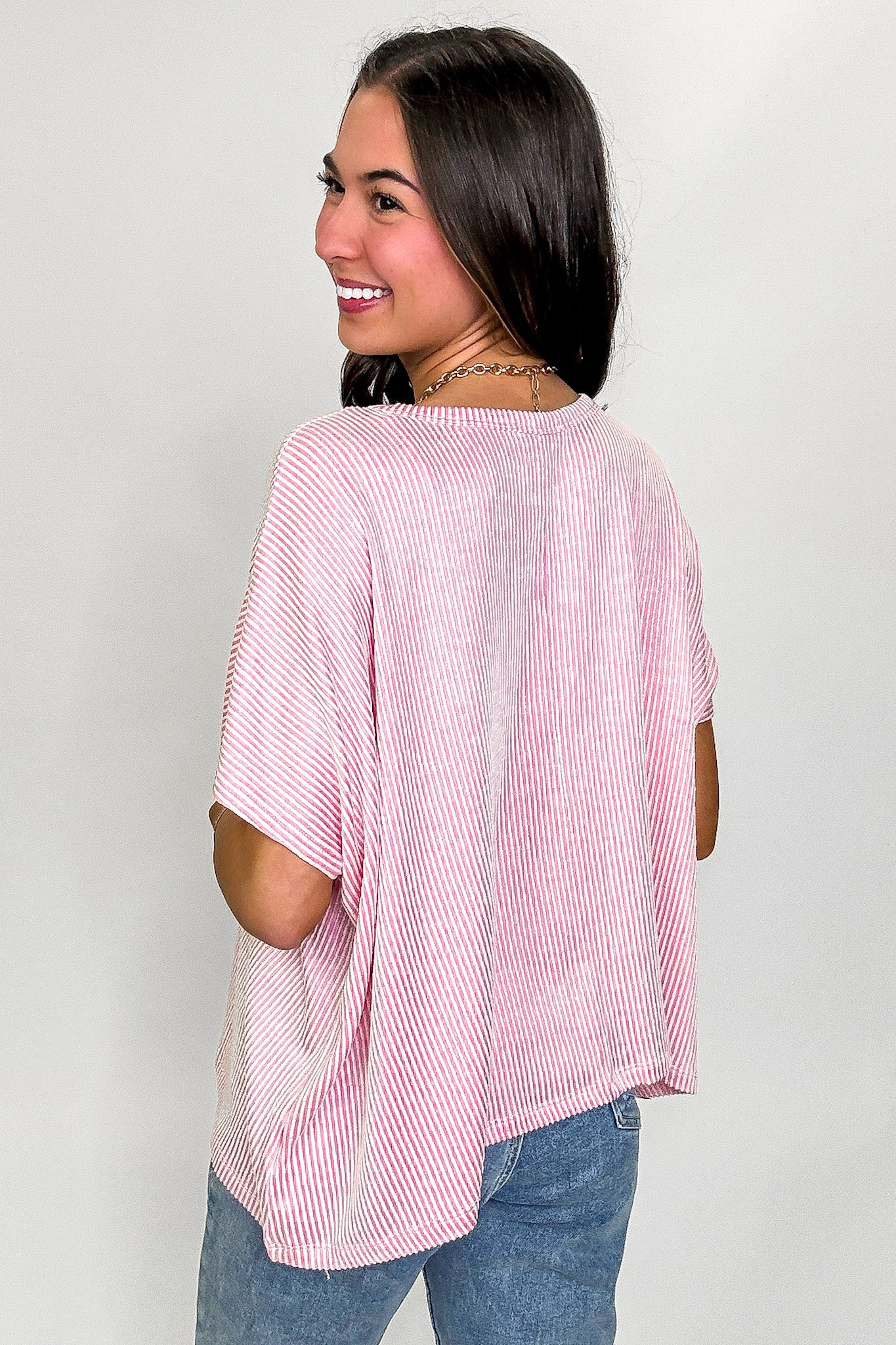 Beatryx Two Tone Rib Knit Oversized Top - BACK IN STOCK - Madison and Mallory