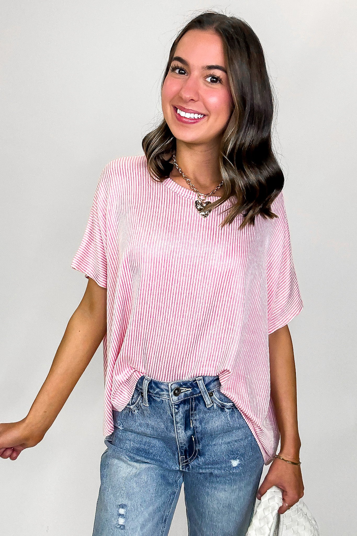 Beatryx Two Tone Rib Knit Oversized Top - BACK IN STOCK - Madison and Mallory