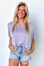 Beatryx Two-Tone Rib Knit Oversized Top - Madison and Mallory