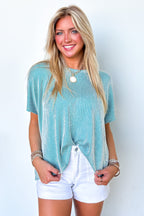 Beatryx Two Tone Rib Knit Oversized Top - BACK IN STOCK
