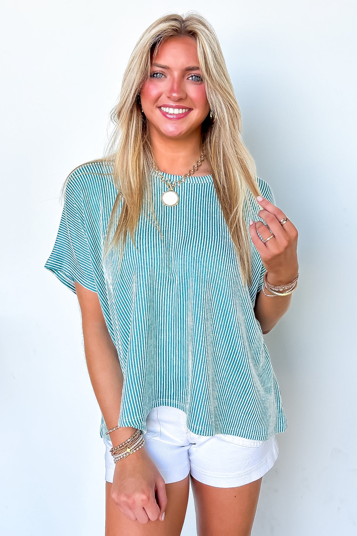 Beatryx Two Tone Rib Knit Oversized Top - BACK IN STOCK