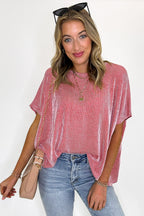 Ruby / SM Beatryx Two-Tone Rib Knit Oversized Top - Madison and Mallory