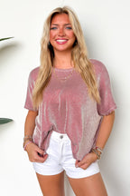 Beatryx Two Tone Rib Knit Oversized Top - BACK IN STOCK