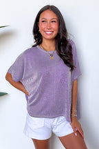 Beatryx Two Tone Rib Knit Oversized Top - BACK IN STOCK
