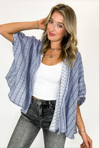 Beckham Oversized Striped Button Down Top - BACK IN STOCK