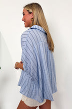 Beckham Oversized Striped Button Down Top - BACK IN STOCK - Madison and Mallory